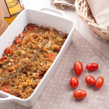 Crunchy baked tomato & onions
