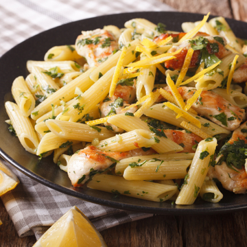 Lemon garlic chicken pasta