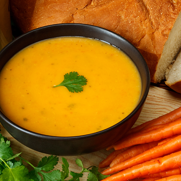 Carrot & coriander soup