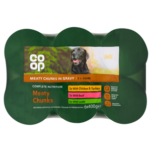 Co-op Dog Meaty Chunks in Gravy Multipack