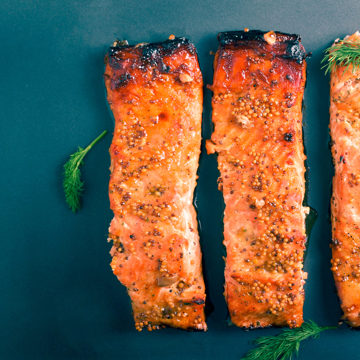 Gorgeous glazed salmon