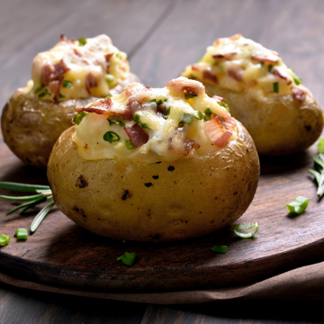 Stuffed jacket potatoes
