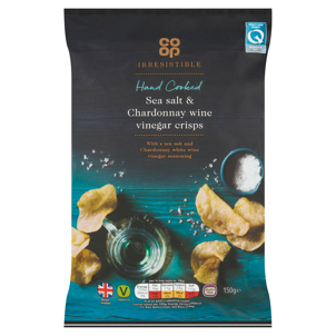 Co-op Irresistible Hand Cooked Sea Salt & Chardonnay Wine Vinegar Crisps